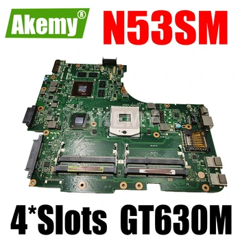 

N53SM Motherboard W/ 4*Slots GT630M 2G For ASUS N53S N53SV N53SN N53SM laptop Motherboard N53SM Mainboard Test work 100%