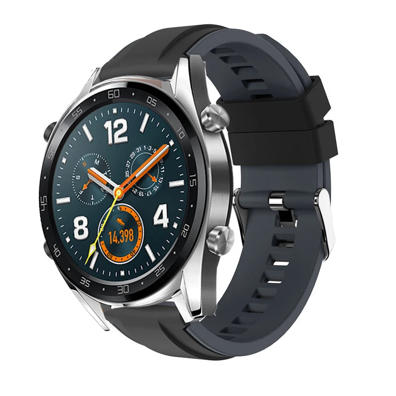 22 мм браслет для huawei Watch GT ремешок силиконовый Wrisrband для huawei GT Watch Band/Magic для Xiaomi Amazfit Stratos 2/Pace 1