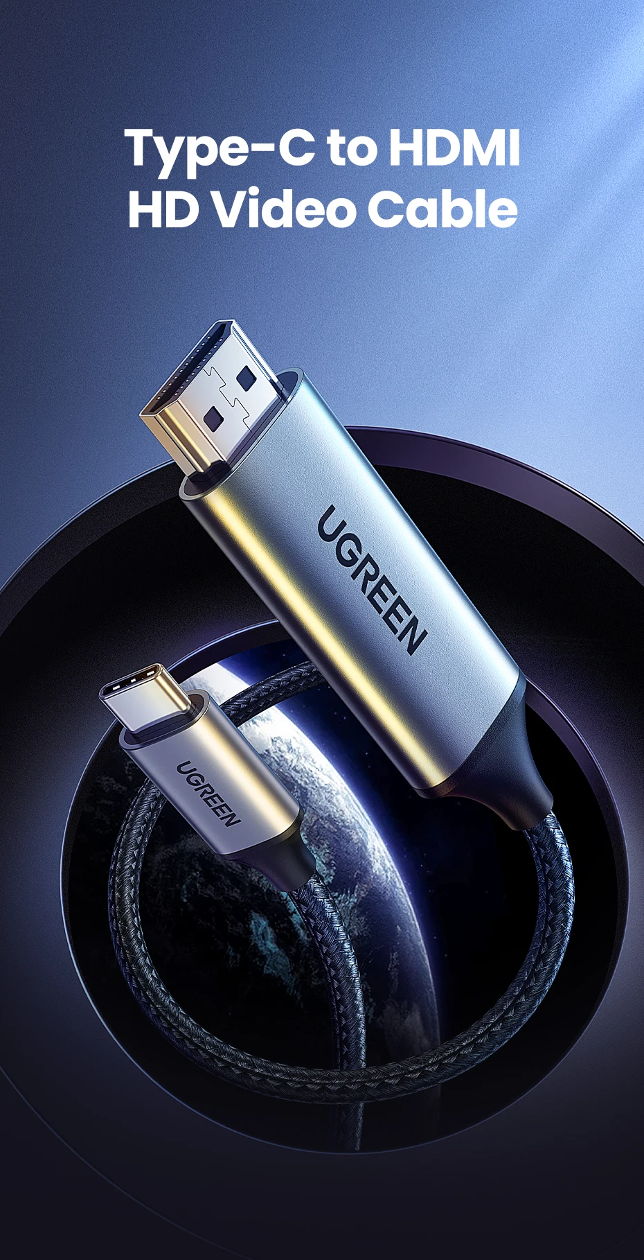 Ugreen usb tipo c para hdmi adaptador