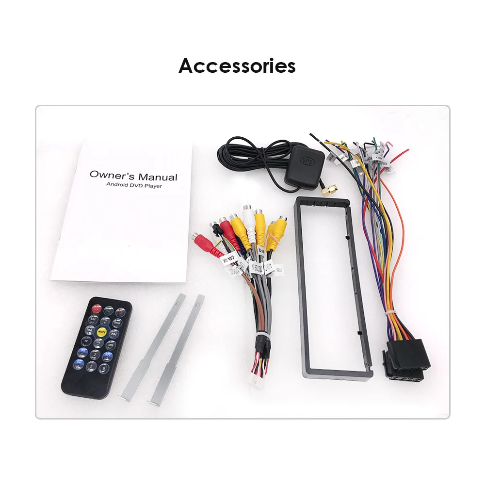 Cheap 7 inch 1 Din Android 9.0 2GB+16GB Universal 1080P Car DVD Player Digital touch screen Car Media Player DAB+ DVR OBD2 Free camera 22