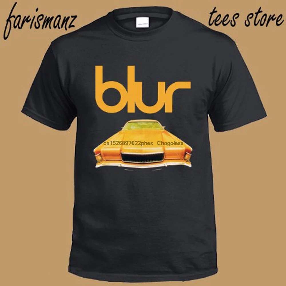New Blur Concert Tour Car Logo Men's Black T-Shirt Size S to 3XL | Мужская одежда