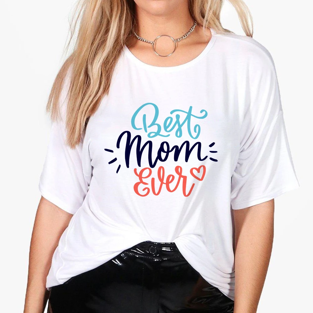 

Women t-shrit fashion beautiful super mom aesthetic female T-shirt 2020 summer casual T-Shirts solid color round neck short Top