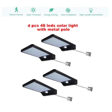 2/4pcs 48 LEDs Solar Light PIR Motion Sensor Solar Garden Light Waterproof Outdoor Energy Saving Street Yard Path Home Lamp secu 2/4pcs 48 LEDs Solar Light PIR Motion Sensor Solar Garden Light Waterproof Outdoor Energy Saving Street Yard Path Home Lamp secu