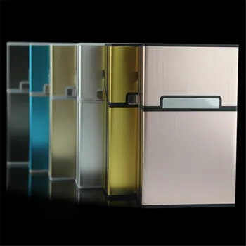 

1PC Candy Color Cigarette Case Fashion Aluminum 20 PCS Cigarettes Capacity Cigarettes Case Magnetic Buckle Tobacco Box