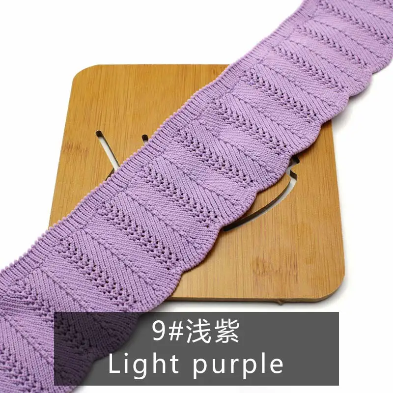 Зимняя трикотажная манжета из ткани полиэстера и спандекса для девочек, аксессуары для свитера KA18 - Цвет: 9   6.5cm wide