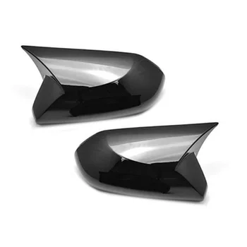 

2pcs Side Mirror Cap Trim Gloss Black Rearview Cover ABS For Toyota Camry