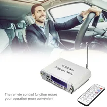 Светодиодный мини-дисплей, цифровой автомобильный усилитель мощности для мотоцикла, аудио музыкальный плеер, поддержка FM, MP3, SD, USB, с пультом дистанционного управления