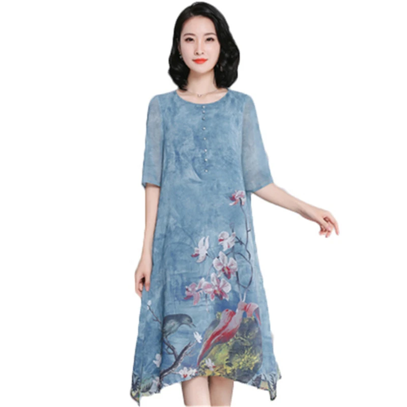 Шелковое женское платье Vestido/Новое поступление: новое летнее костюм с одной