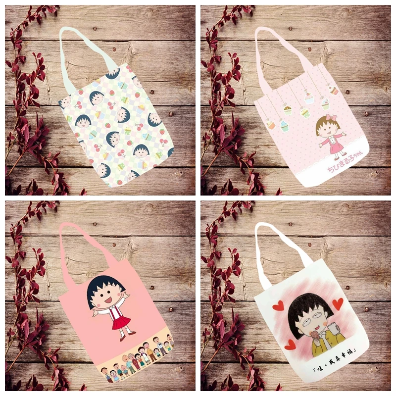 1 шт. Chi-bi Maruko модные аниме холщовые сумки на плечо Повседневная сумка для покупок