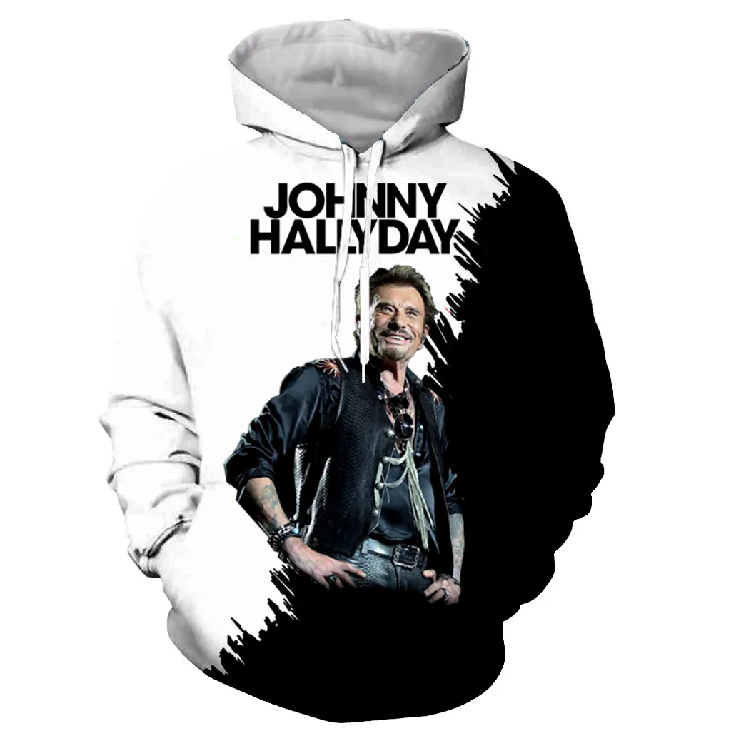 

New arrive popular Johnny Hallyday France Elvis 3D print men women fashion t shirt/hoodies/sweatshirts/vest/ tops dropshipping