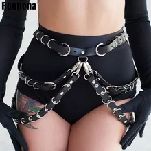 Кожаный ремень для бондажа тела клетка подвязки пояса талии гот, Харадзюку тела Клетка Ремень панк женское сексуальное белье подтяжки