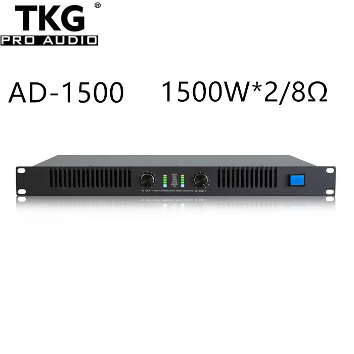 TKG AD-1500 RMS 1500 Вт 2-канальный Профессиональный dj 1U китайский высокомощный