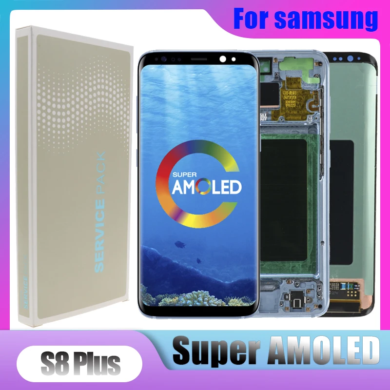 Оригинальный Super AMOLED ЖК-дисплей для Samsung Galaxy S8 plus G955fd G955F G955 жидкокристаллический