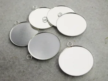 

Free shipping !! 25mm Pendant Tray Setting, Pendant Blank Pendant Setting, Black Bezel Pendant Base A-2714