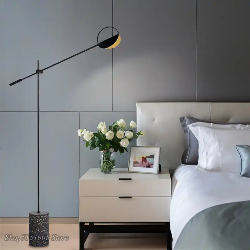 Modern Led Floor Lamps Nordic Minimalist Designer For Living Room Bedroom Terrazzo Standing Lamp Decor Home Lighting Luminaire Floor Lamps Aliexpress