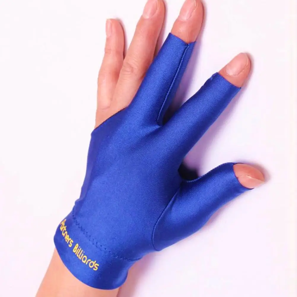 Перчатки для снукера, бильярдные перчатки с вышивкой, гладкие перчатки для снукера с тремя пальцами, специальные перчатки, аксессуары для бильярда
