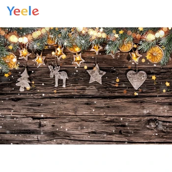 

Yeele Light Wood Christmas Backgrounds For Photography Winter Snow Snowman Gift Baby Newborn Portrait Photo Backdrop Photocall