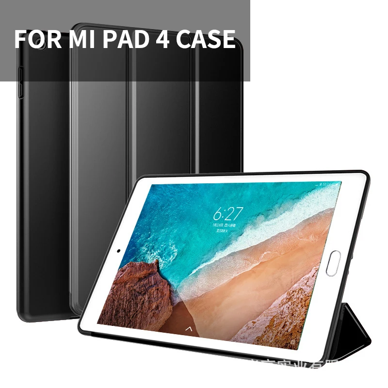 

Pu Leather Smart Cover For Xiomi Mi Pad 4 Case Soft Matte Simple Protective Cover For Mi Pad 4 Case 8