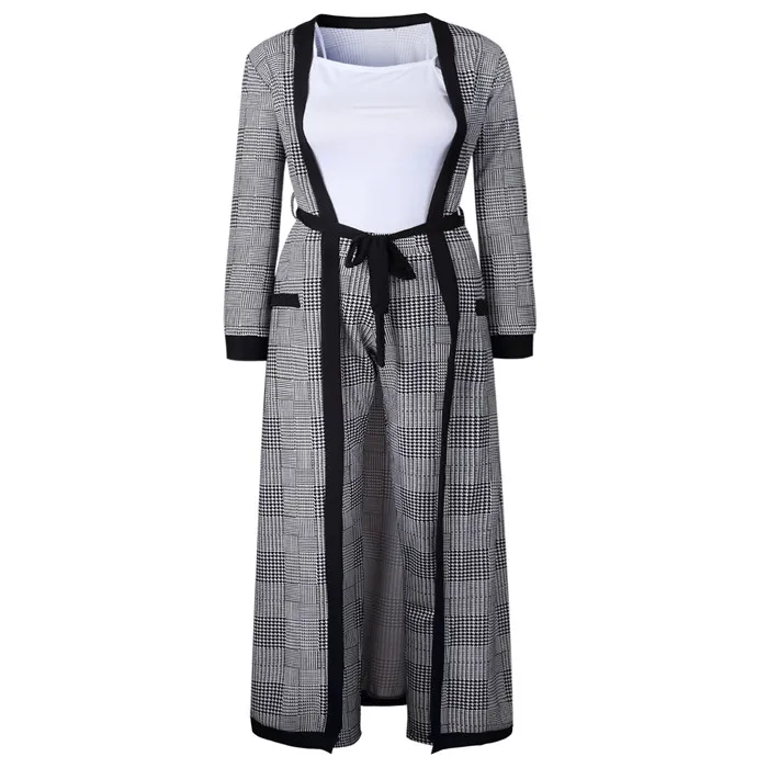 Office Lady three-piece suit Classic houndstooth three piece leisure suit business attire Office lady set High quality woman