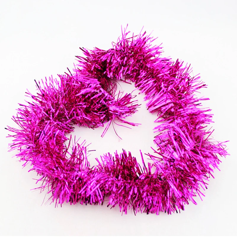 Рождественская мишура елочные украшения блестящая гирлянда 7 цветов