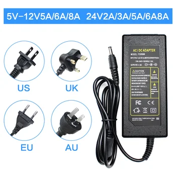 

12V 24V AC DC Power Supply Adatper 5V 1A 2A 3A 5A 6A 8A Lighting Transformer 220V To 5V 12V 24V Power Supply Hoverboard Charger