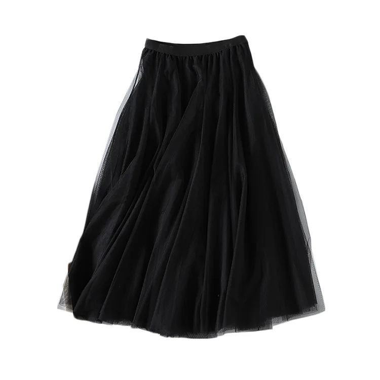 

A Generation of Huge Hem Dark Night Star Loose-Fit High-waisted Gauze Long Skirts Skirt Entity