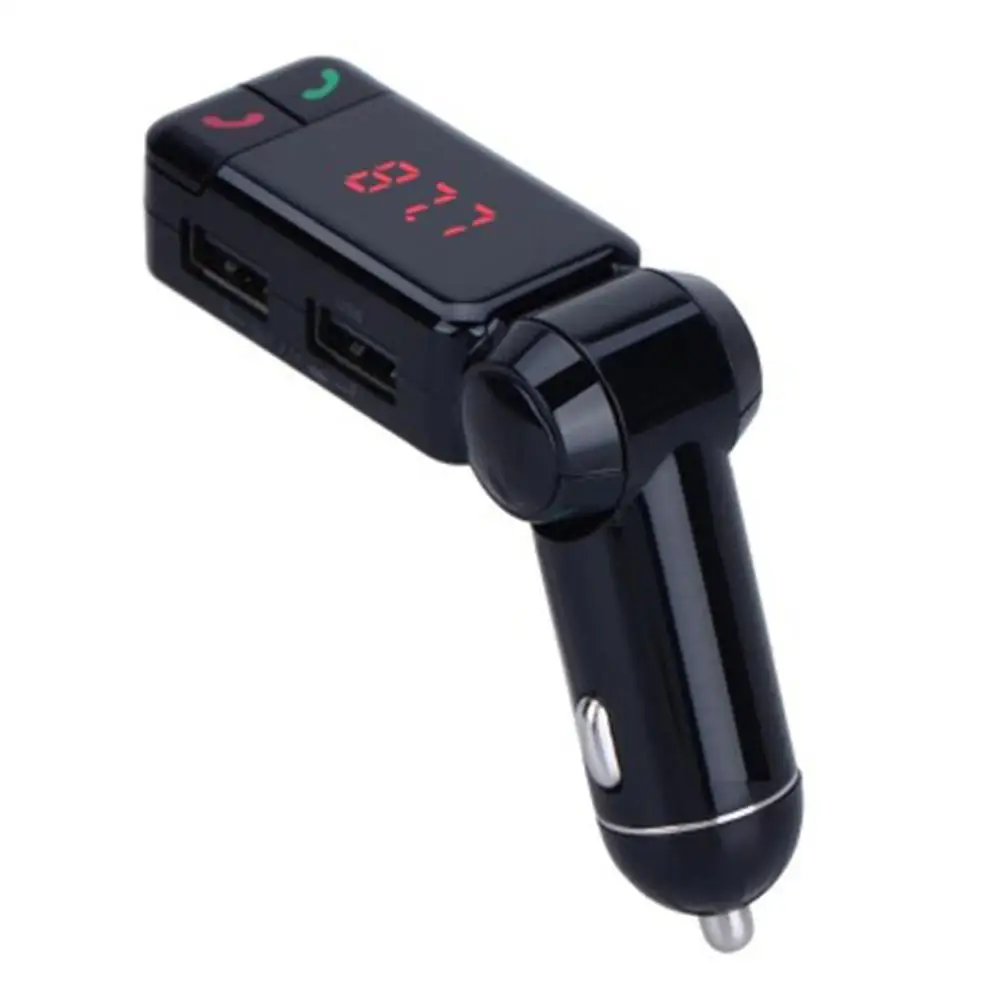 A Bluetooth автомобильный набор, FM передатчик, свободные руки, Aux Mp3 плеер FM модулятор с светодиодный Дисплей Портативный Dual USB Зарядное устройство#1125 - Формат цифровых медиаданных: A