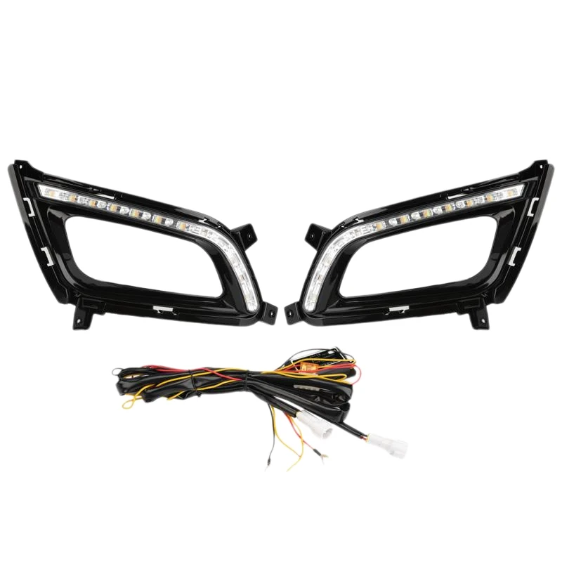 1 paar 12V 0.5W Car Dagrijverlichting Richtingaanwijzer 2-Kleur Drl Led Fog Lamp voor kia Optima K5 2014-2015 Auto Accessoires