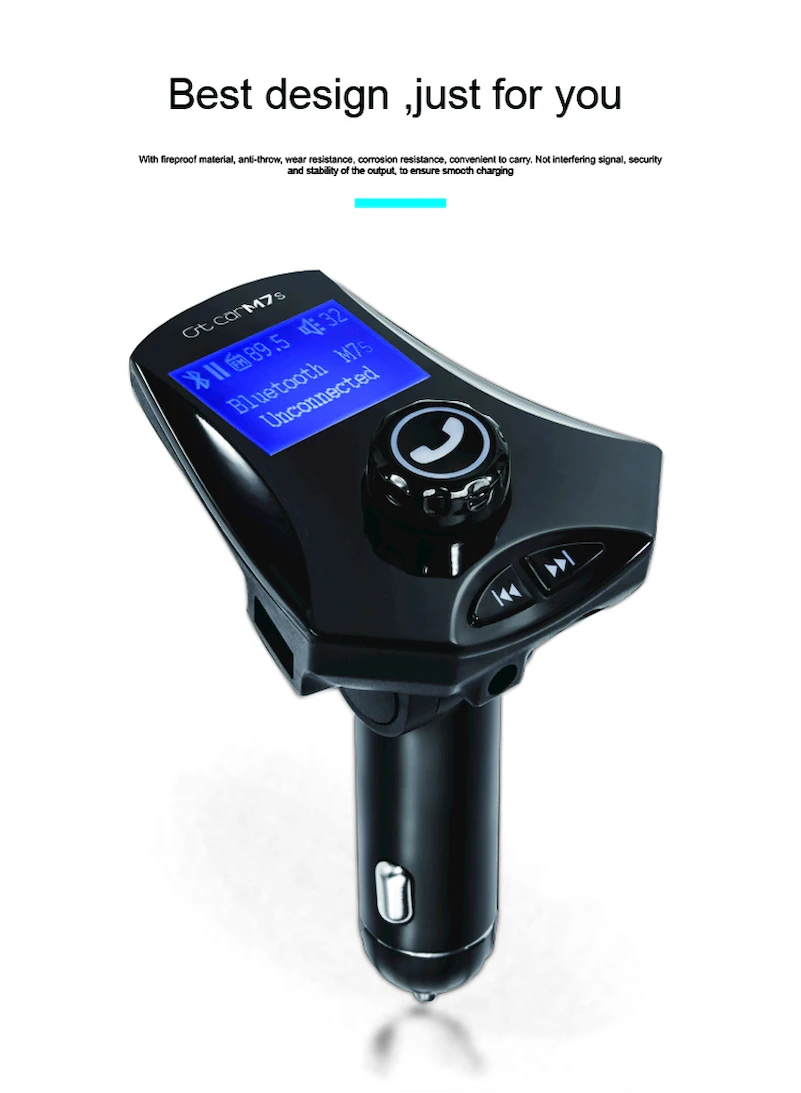 Автомобильный mp3 плеер Bluetooth FM трансмиттер автомобильный комплект Aux in 3 5 мм