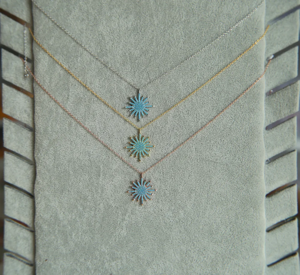 Женское ожерелье из серебра 925 пробы с подвеской в виде звезды норита|pendant necklace|women