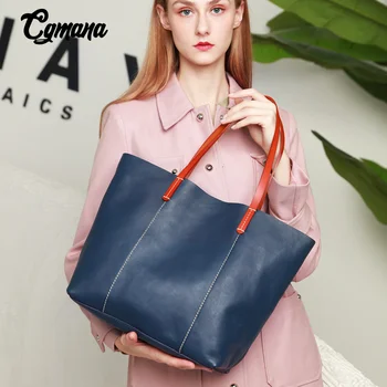 

Tote Bags for Women 2020 Big Genuine Leather Handbag Women Tote Bags Work Laptop Shoulder Bags Large Capacity Shopper Handbags