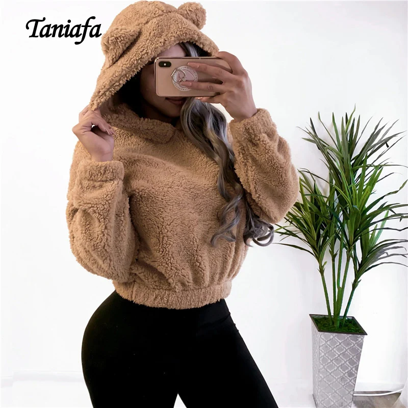 

2019 New Fashion Autumn Hooded Sweatshirt Women Oversized Long Sleeve Streetwear Tops Winter Plush Warm Hoodies Sweatshirts