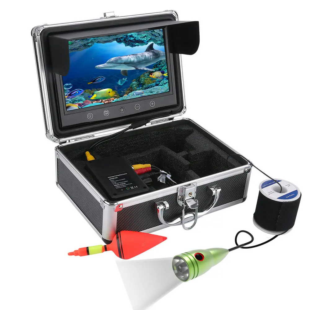 GAMWATER, 10 дюймов, HD 720 P, 1000tvl, комплект для подводной рыбалки, видеокамера, 6 шт., светодиодный, с 10 дюймовым цветным монитором, 20 м, 30 м, 50 м - Цвет: White LEDs 30M Cable
