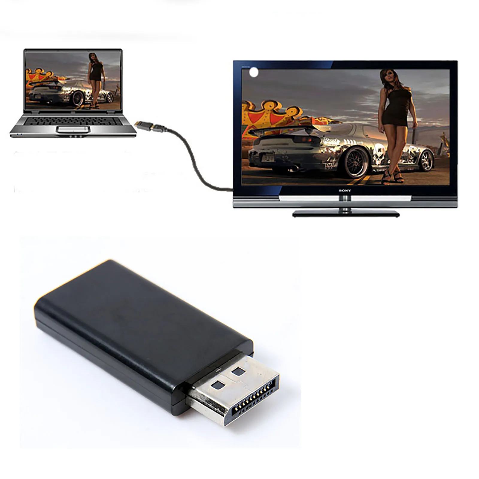 Display Port to HDMI-compatible Adapter Converter Male DP Female Cable Video Audio For PC TV Projector | Электроника