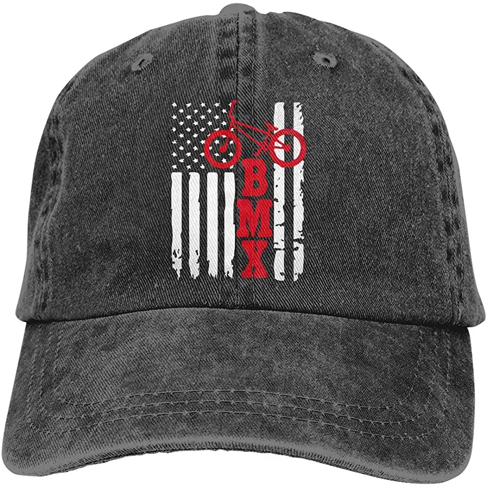 BMX, США, американский флаг, унисекс, промытая джинсовая бейсболка, рыбий шлем, регулируемая задняя застежка, Кепка водителя грузовика