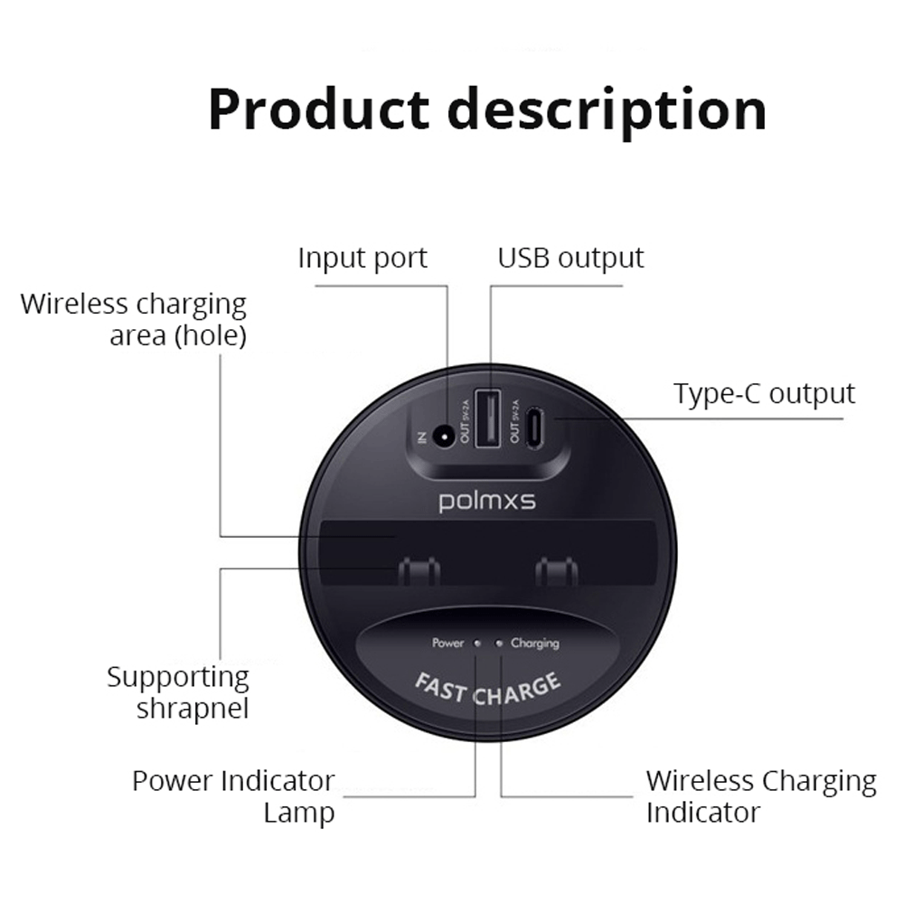 Автомобильное зарядное устройство для samsung iPhone X USB Быстрый QI беспроводной зарядный держатель черный