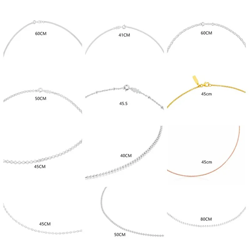 

New silver 925 T style jewelry Necklace 925 Sterling Silver bear Jewelry chain Necklaces For Women DIY bijoux Memnon jewelry