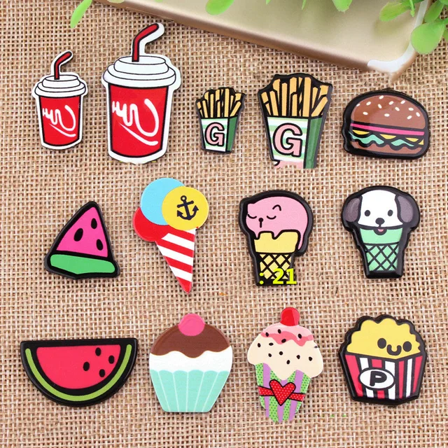 Mini Order 10pcs Colorful Food Resin Cabochons Clay Charms