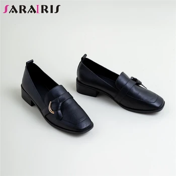 

SARAIRIS Fashion Female Spring Autumn Shoes Woman Sewing Round Toe Slip On Shallow Solid Pumps Women Casual Office Pumps