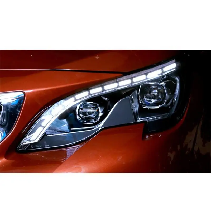 Дневные наружные Luces ходовые автомобили Cob Neblineros Led Para Автомобильные фары автомобильные фары в сборе 17 18 для peugeot 4008