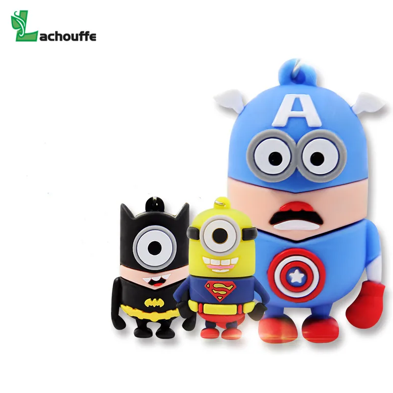 Флеш накопитель с миньонами 4 ГБ 8 16 32 64 Usb флеш накопители героями мультфильмов