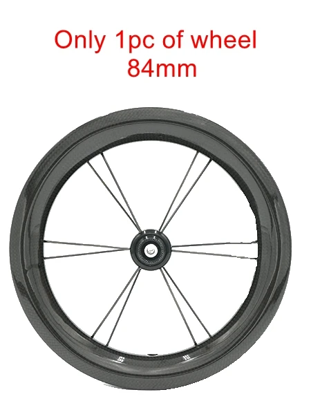 1 pc wheel OLD 84mm Ультра легкий T700 карбоновое волокно 12 дюймов колеса Набор 30 мм ширина карбоновый велосипед для bmx 12er маленькие дети 203 колеса велосипеда - Цвет: 1 pc wheel OLD 84mm