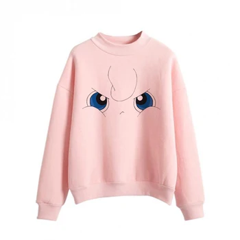 

Womens Squirtle Jigglypuff Harajuku Kpop Kawaii Loose 3D Pokemon Japanese Cartoon Print Sweatshirt Ladies Pullover Pink Hoodie