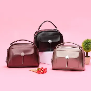 

2020 Fashion Portable Solid Color Casual Single-Shoulder Pearl Small Square Bag
