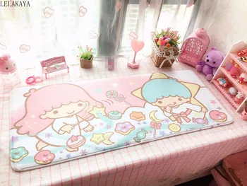 

110*45cm My Melody Cinnamoroll Pudding Dog Little Twin Stars Anime Rug Soft Carpet Cartoon Home Bedroom Floor Mat Bath Doormat