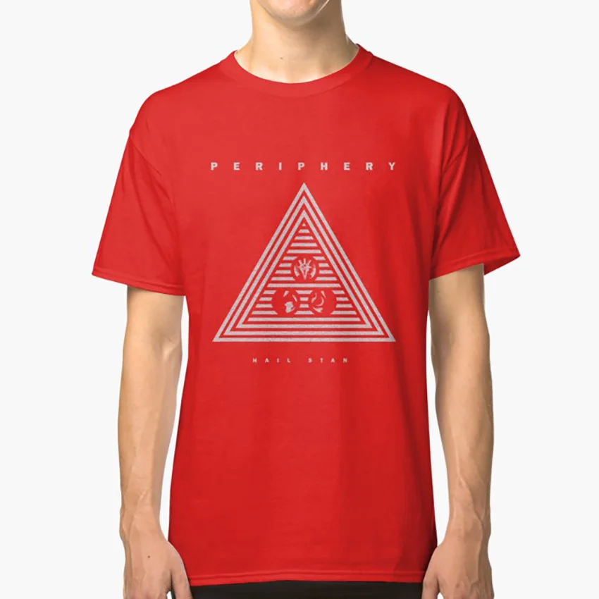 Периферии град Stan футболка периферии град stan band tee - Цвет: Красный