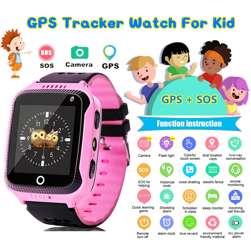 

Q528 Kids Smart Watch GPS With Camera Flashlight Baby Watch SOS Call Location Device Tracker Children Safe SmartWatch boy girls