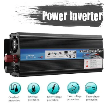 

Car Inverter 12V 24V 220V 5000W Pe ak Car Power Inverter Voltage Transformer Converter 12V To 220V Solar Inversor Black Style