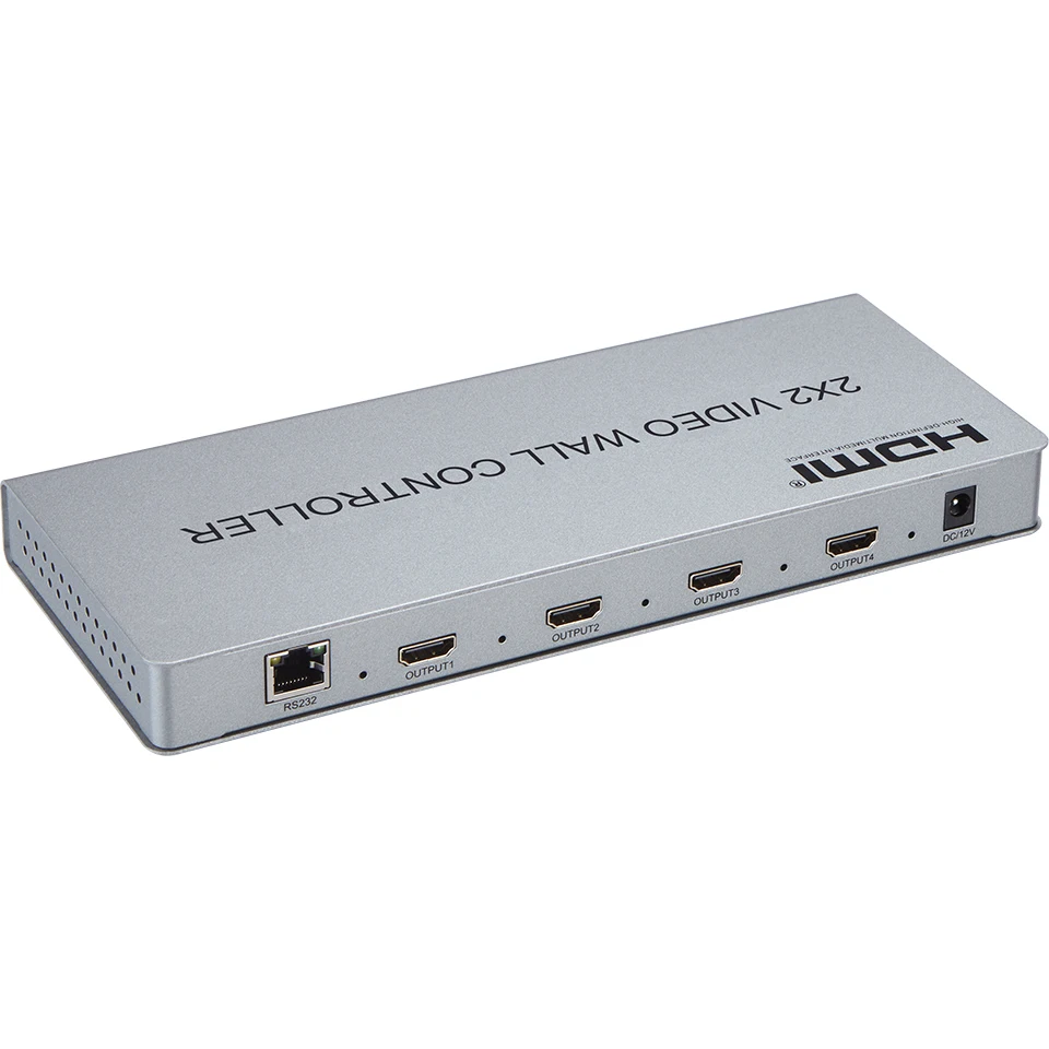 HDMI Video Wall Controller 2x2 Video Wall Monitor Splicing Processor 4x1 3x1 2x1 DVI HDMI Input 4 HDMI Out Audio RS232 Control