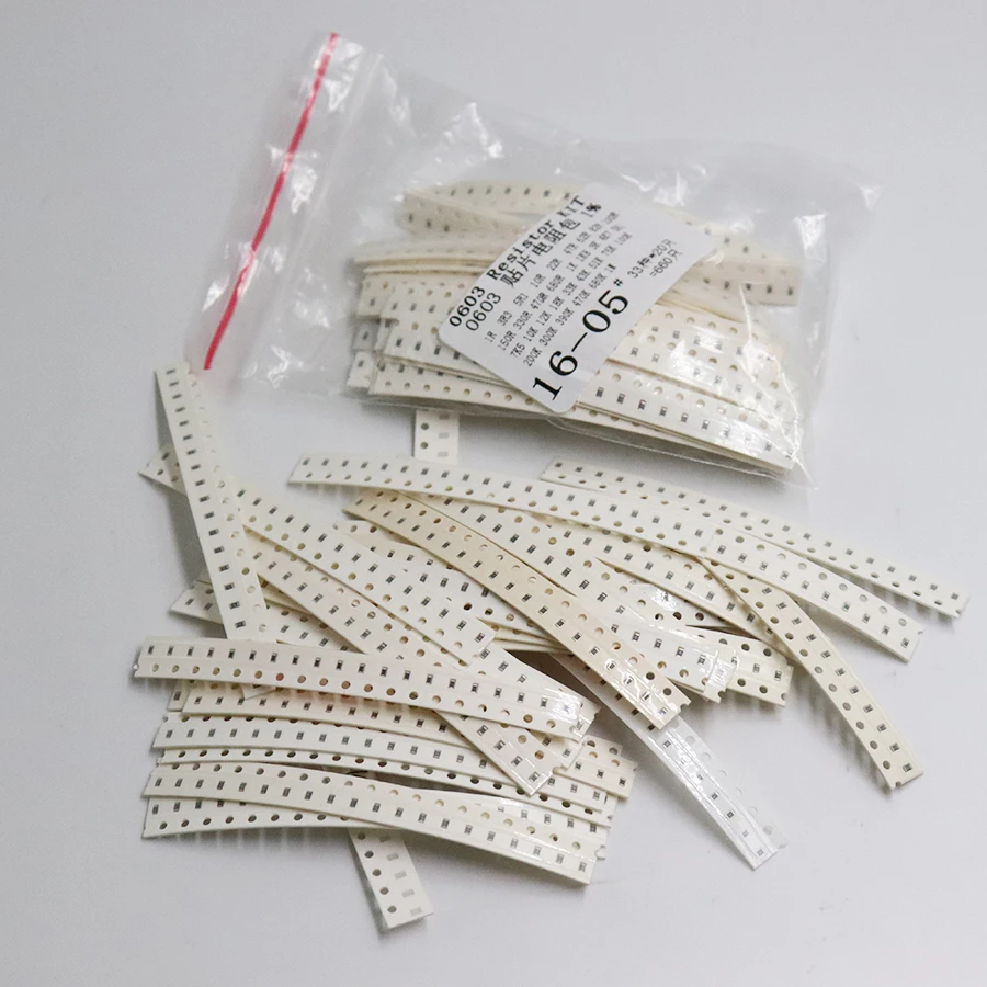 Free shipping  0603 SMD Resistor Kit Assorted Kit 1ohm-1M ohm 1% 33valuesX 20pcs=660pcs Sample Kit